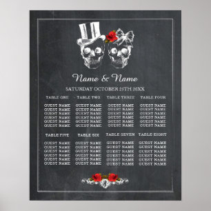 Huid Rood Rood 8 Tafelplan Poster Zitplaats