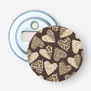 Huid van dieren met hart button flesopener