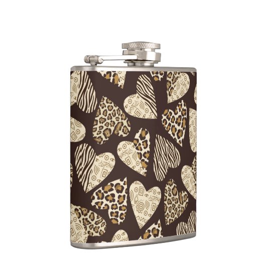 Huid van dieren met hart heupfles (Rechts)