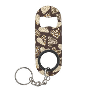 Huid van dieren met hart mini flessenopener