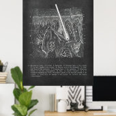 Huidanatomie Sectioneel Uitzicht Dermatologist Dec Poster (Thuiskantoor)