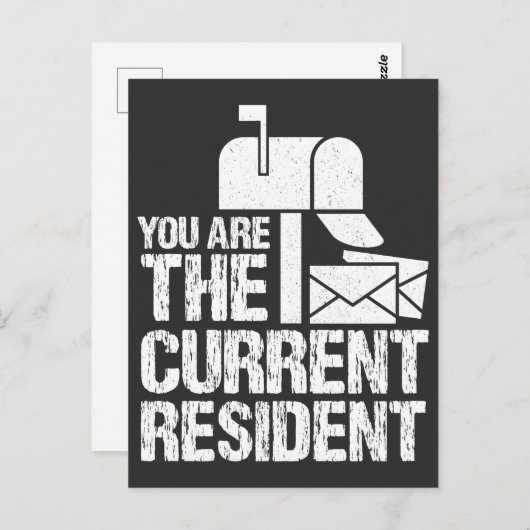 Huidig inwoner Postman Funny Postal Workers Briefkaart (Voorkant / Achterkant)