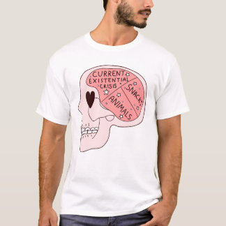 Huidige existentiële crisis snackt dieren t-shirt