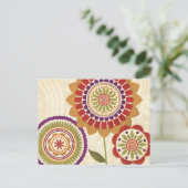 Huidige Herfst bloemen Briefkaart (Staand voorkant)