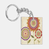 Huidige Herfst bloemen Sleutelhanger (Voorkant Links)