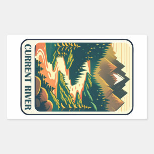 Huidige rivier Missouri kleuren Rechthoekige Sticker