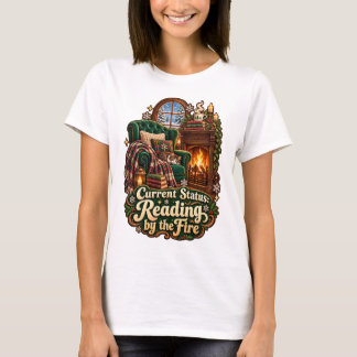 Huidige status Lezen bij het vuur Winter T-shirt