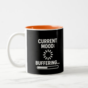 Huidige stemming: buffering tweekleurige koffiemok