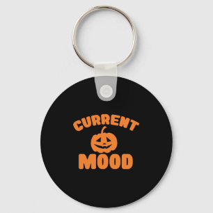 Huidige stemming grappig pompoen halloween sleutelhanger