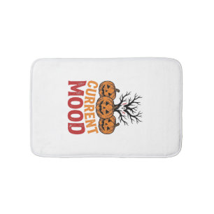 Huidige stemming Halloween Pompoen Vintage Shirt O Badmat
