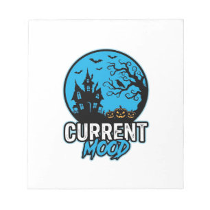 Huidige stemming Halloween Vintage Gravure Vector_ Notitieblok