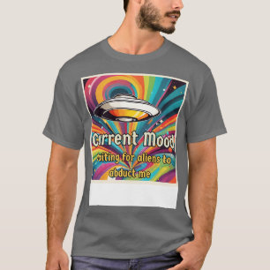 Huidige stemming ontvoeren me Uapufo retro T-shirt