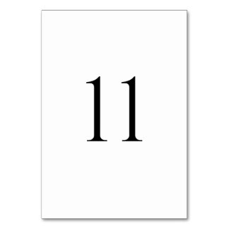 Huidige Tafelnummers voor een Huwelijk (1–20)