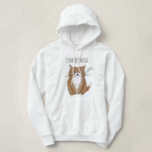 Huidige troep Meh Funny Grumpy Cat Drawing Hoodie