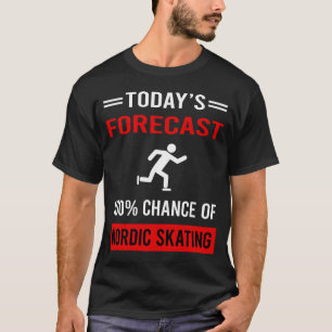 Huidige Weersvoorspelling Nordic Schaatsen Schaats T-shirt