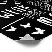 Huidkanker Ik heb zwart Draag voor mijn mama Melan Poster (Hoek)