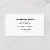 huiduitslag estheticus visitekaartje (Achterkant)