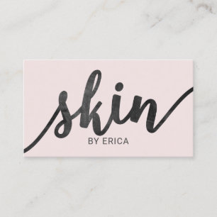 Huidverzorger Typografie Blush Pink Esthetician Sp Visitekaartje