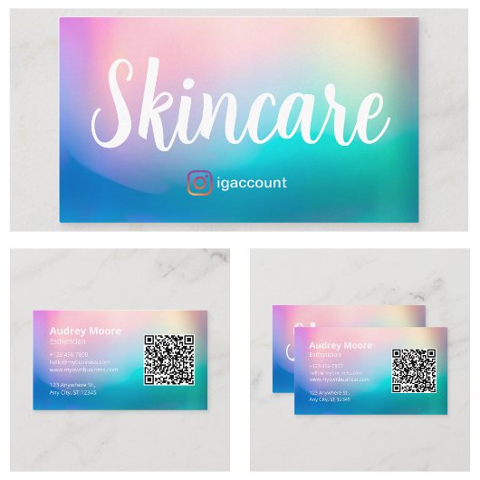 Huidverzorging Estheetiker QR Code Visitekaartje