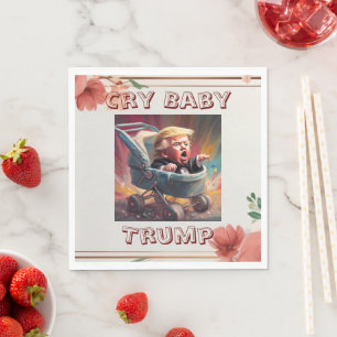 Huil Baby Trump Papieren servet