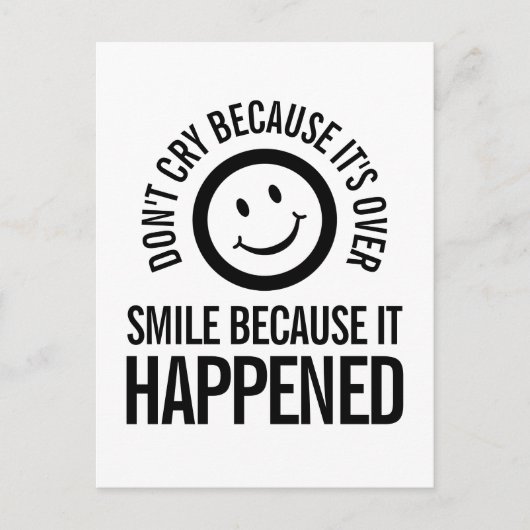 Huil niet omdat het over het briefkaart van de gli (Voorkant)