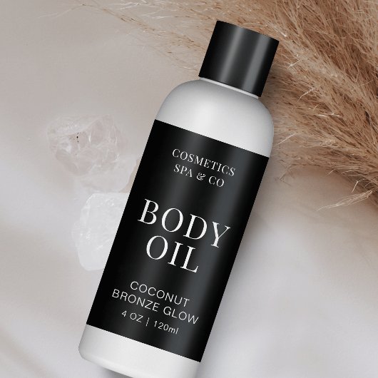 Huile corporelle minimale 4 OZ Cosmo Étiquette d'e
