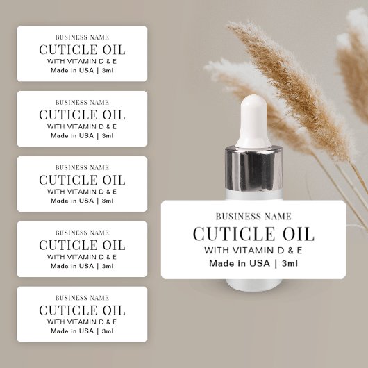 Huile de cuticule 3ml MINI Étiquette bouteille de 