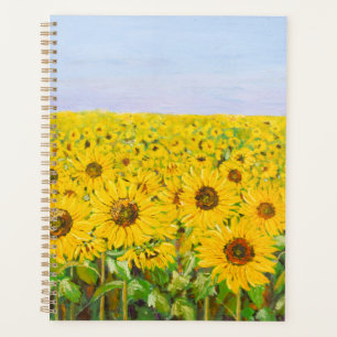 huile de tournesol jaune en toile peinte à la main