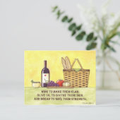 Huile de vin et pain Inspiration carte postale (Debout devant)