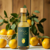 Huile d'olive citron Favoriser Étiquette d'infusio