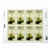 Huile d'olive et étiquette de ciboulette (Feuille entière)