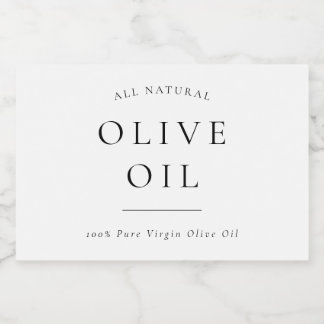Huile d'olive moderne ou Étiquette alimentaire