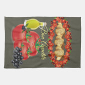 Huile d'olive, Oliviers, Pain Serviette de cuisine (Horizontal)