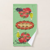 Huile d'olive Tomate Pain Mains Serviettes de toil (Serviette à main)