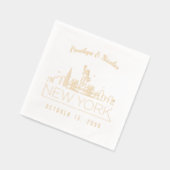 Huile d'or de serviettes personnalisées New York (Gauche)