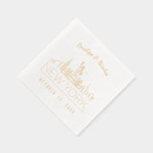 Huile d'or de serviettes personnalisées New York (Droite)