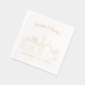 Huile d'or de serviettes personnalisées Paris (Gauche)