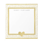 Huile d'or et Parties scintillant Bloc-notes perso (Devant)