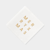Huile d'or Merry Xmas Cocktail Napkins (Droite)