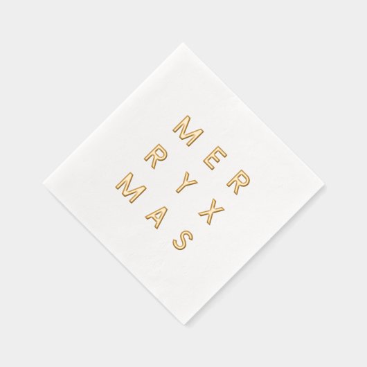 Huile d'or Merry Xmas Cocktail Napkins (Droite)