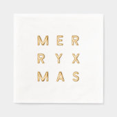 Huile d'or Merry Xmas Cocktail Napkins (Recto)