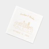 Huile d'or Personnalisé Raleigh Mariage serviettes (Gauche)