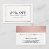 Huile d'or Rose moderne - bon de réduction (Devant / Derrière)