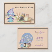 Huile essentielle ou Carte de visite Spa avec Gnom (Devant / Derrière)