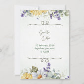 Huile Lilac et Faire-part de mariage verte modifia (Dos)