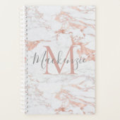 Huile Rose de luxe | Monogramme de marbre (Devant)