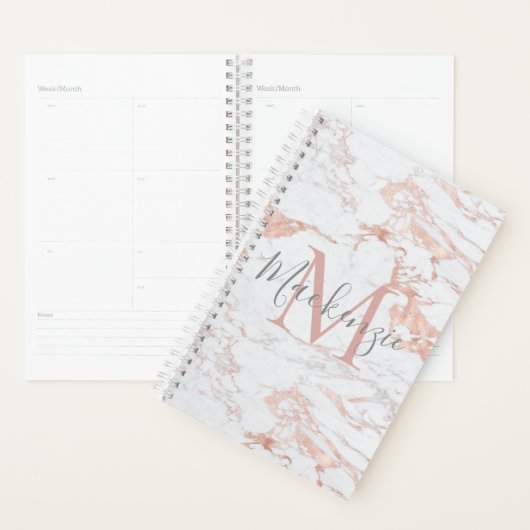 Huile Rose de luxe | Monogramme de marbre (Devant avec enveloppe)