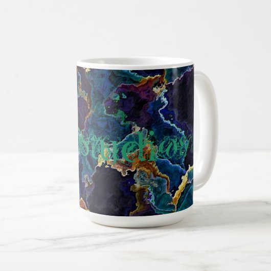 Huile Slick Café Mug (Devant droit)