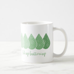 Huile vers le haut de tasse de renoncule (vert)