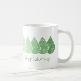 Huile vers le haut de tasse de renoncule (vert)
